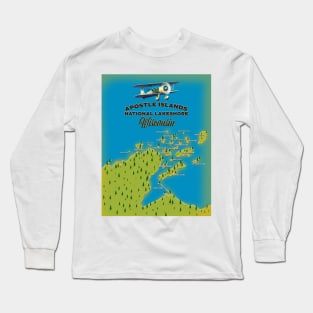 Apostle Islands National Lakeshore map, Long Sleeve T-Shirt